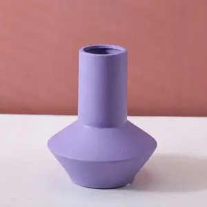 Minimalist Hand Painted Ceramic Abstract Vase - 