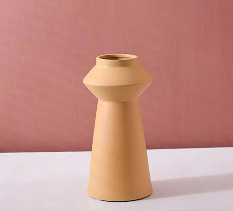 Minimalist Hand Painted Ceramic Abstract Vase -