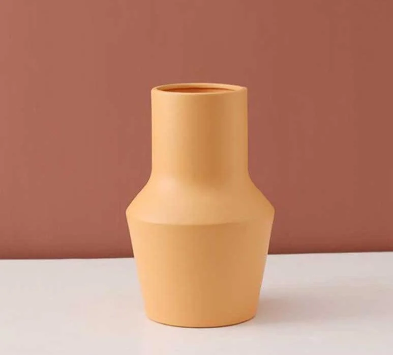 Minimalist Hand Painted Ceramic Abstract Vase -