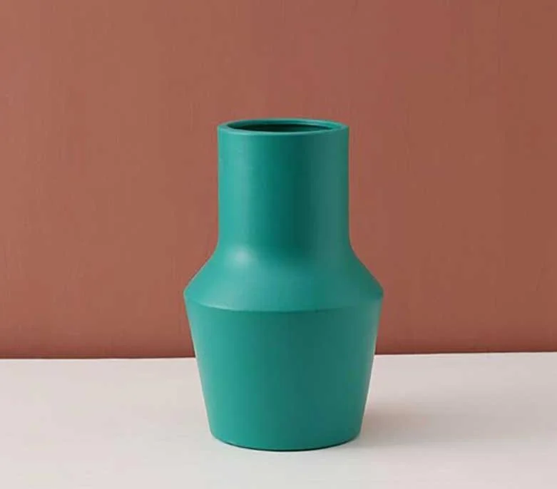 Minimalist Hand Painted Ceramic Abstract Vase -