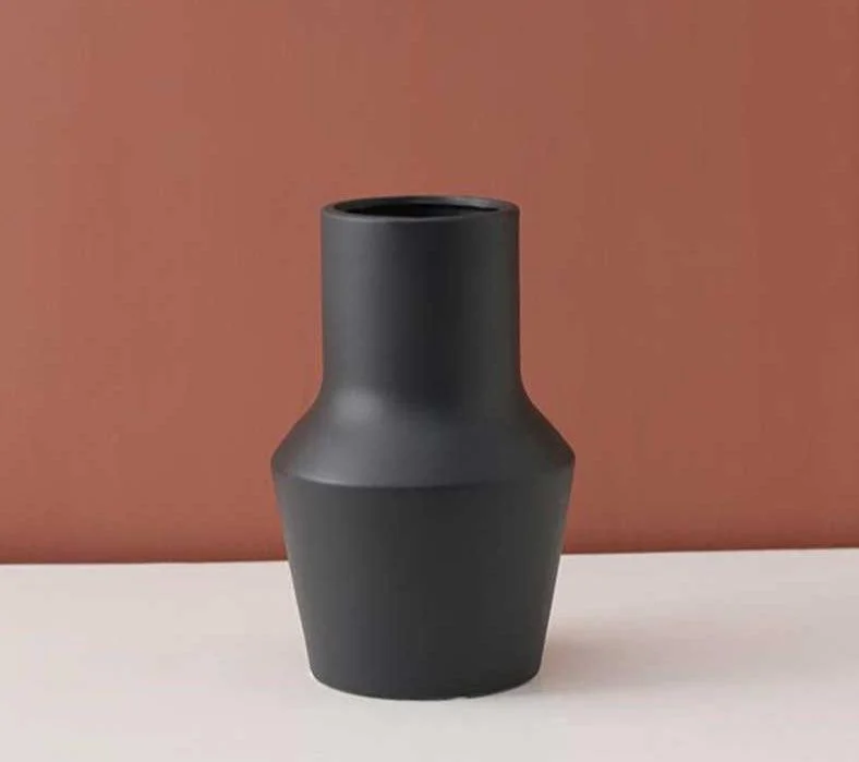 Minimalist Hand Painted Ceramic Abstract Vase -