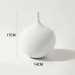 Minimalist Handmade Black and White Art Zen Ceramic Vase