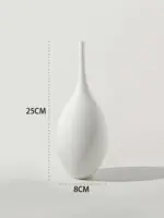 Minimalist Handmade Black and White Art Zen Ceramic Vase