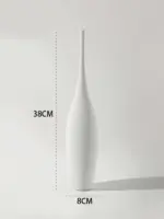 Minimalist Handmade Black and White Art Zen Ceramic Vase