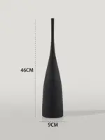 Minimalist Handmade Black and White Art Zen Ceramic Vase