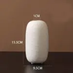Minimalist Handmade Black and White Art Zen Ceramic Vase