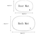 Minimalist Japanese Cartoon Funny Bath Mat