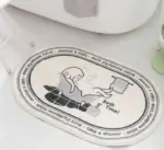 Minimalist Japanese Cartoon Funny Bath Mat