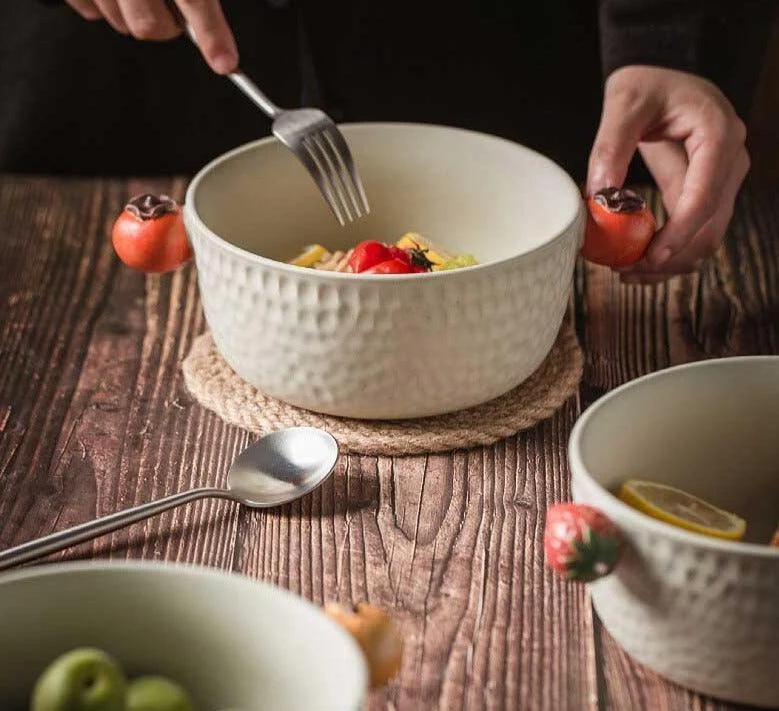 Minimalist Japanese Ceramic Salad Bowl -