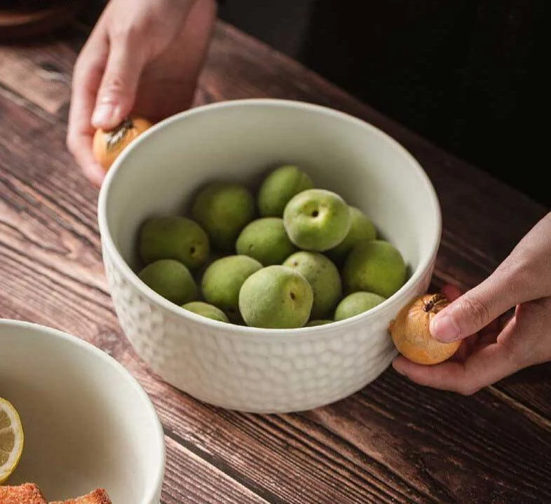 Minimalist Japanese Ceramic Salad Bowl -