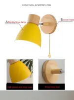 Minimalist Linear Wooden Wall Lamp