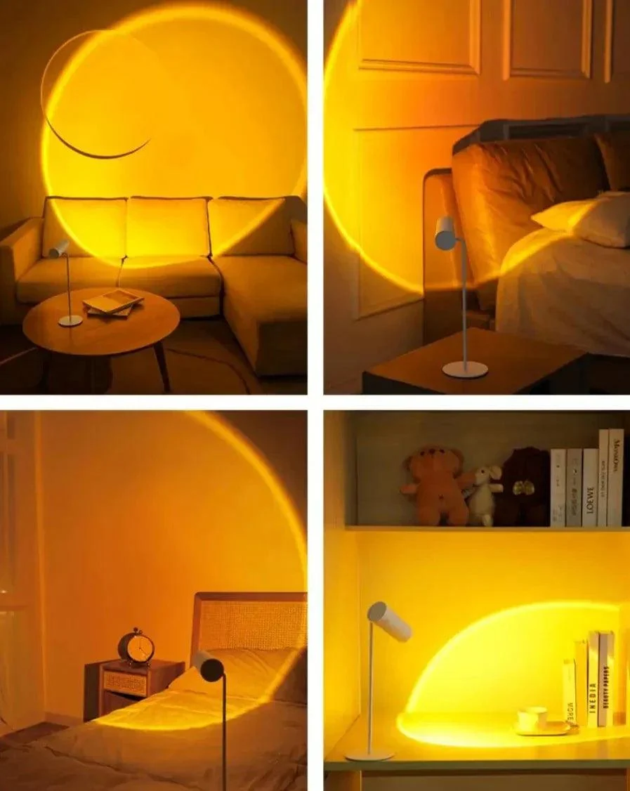 Minimalist Metal Double Side Sunset Cordless Table Lamp -