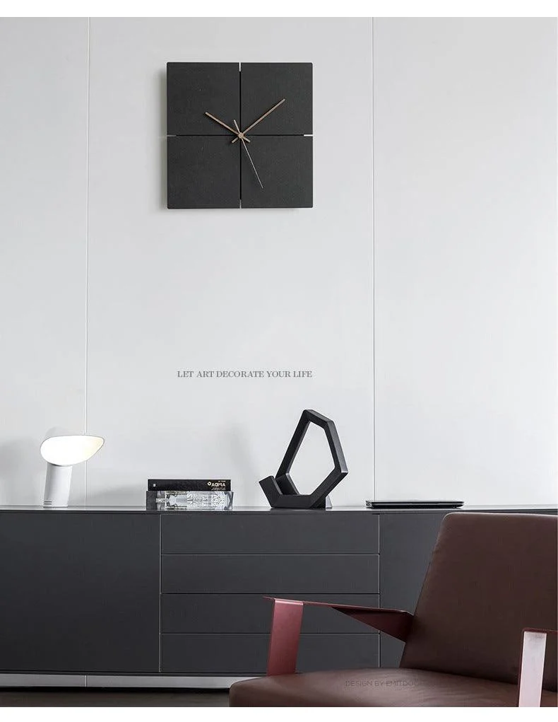 Minimalist Modern Silent Wall Decorative Clock for Livingroom -