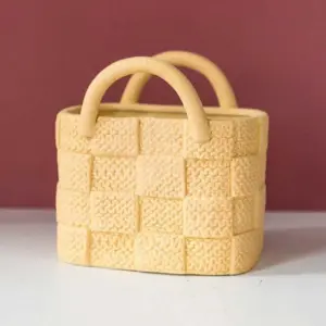 Minimalist Pastel Ceramic Handbag Vase - 