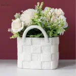 Minimalist Pastel Ceramic Handbag Vase