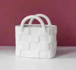 Minimalist Pastel Ceramic Handbag Vase