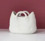 Minimalist Pastel Ceramic Handbag Vase
