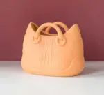 Minimalist Pastel Ceramic Handbag Vase