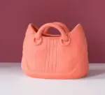 Minimalist Pastel Ceramic Handbag Vase