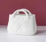 Minimalist Pastel Ceramic Handbag Vase