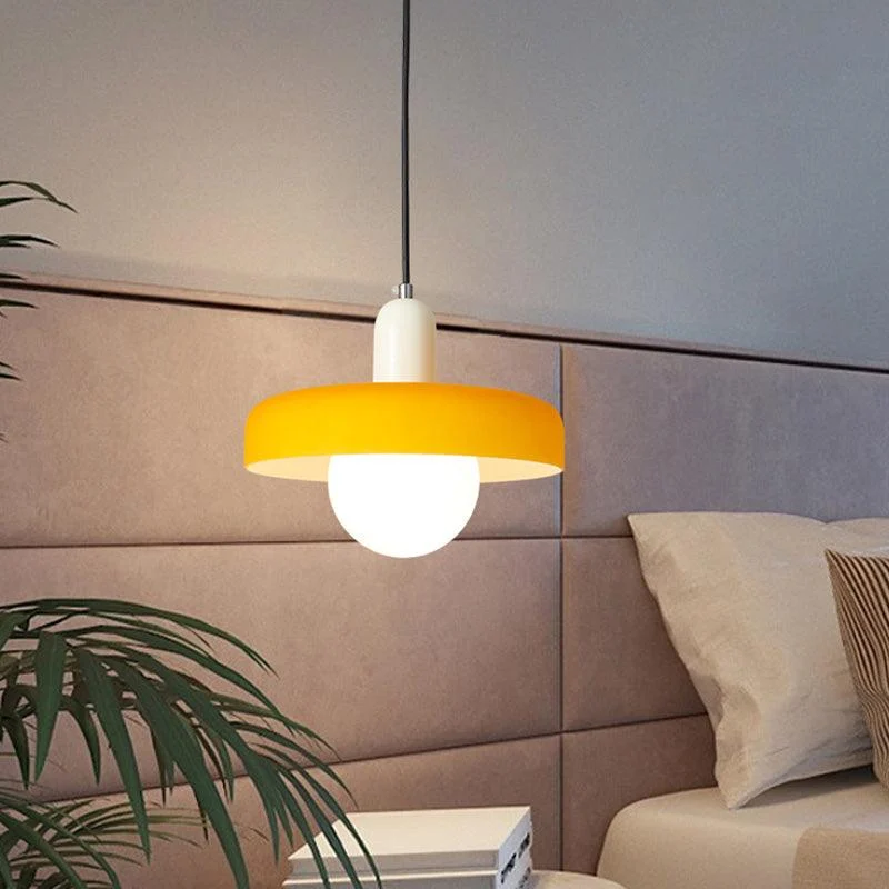 Minimalist Pastel Milk Glass Penadant Light -