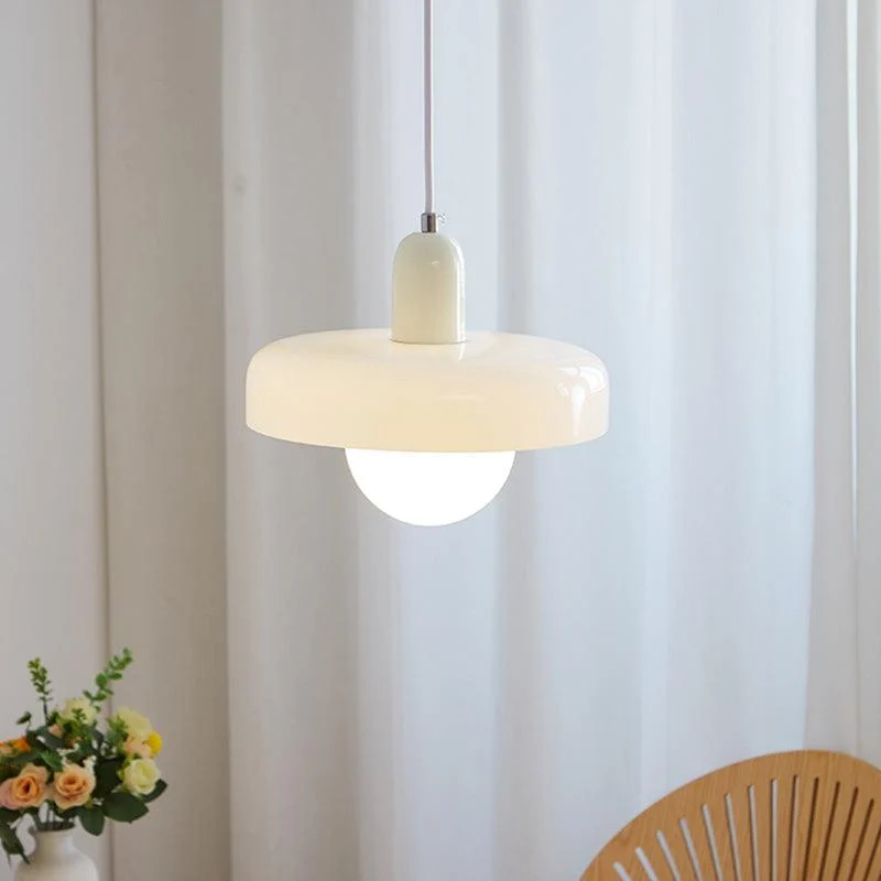 Minimalist Pastel Milk Glass Penadant Light -