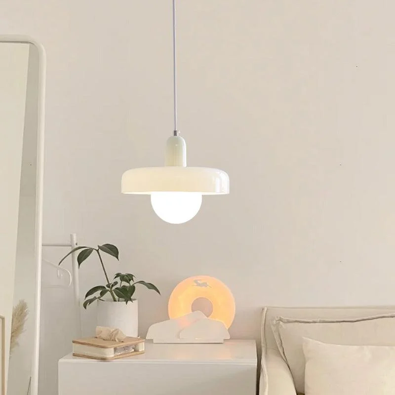 Minimalist Pastel Milk Glass Penadant Light -