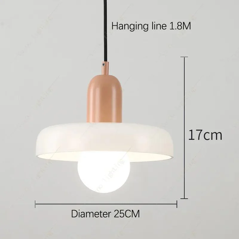 Minimalist Pastel Milk Glass Penadant Light -