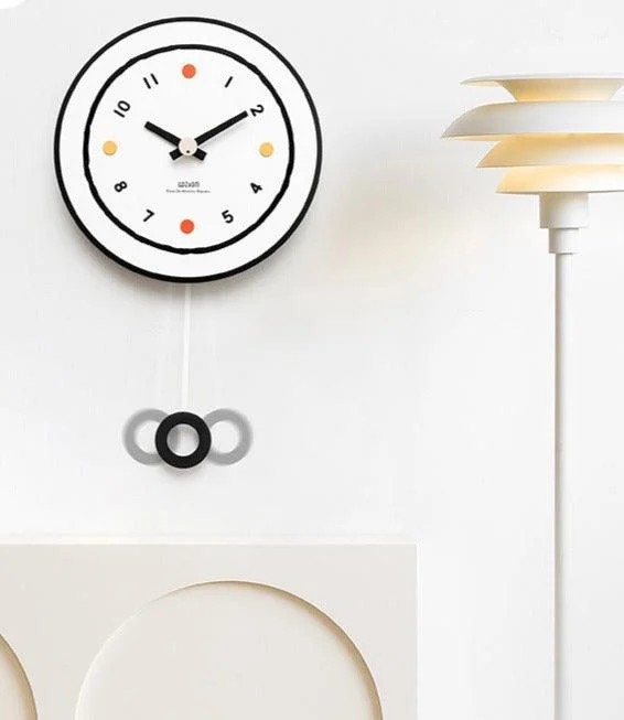 Minimalist Pendulum Silent Wall Decorative Clock for Livingroom -