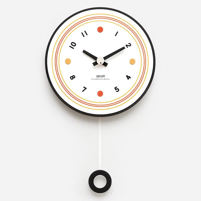 Minimalist Pendulum Silent Wall Decorative Clock for Livingroom -
