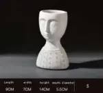 Minimalist Resin Goddess Female Head Planter