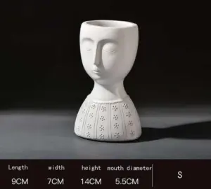 Minimalist Resin Goddess Female Head Planter