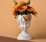 Minimalist Resin Goddess Female Head Planter