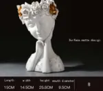 Minimalist Resin Goddess Female Head Planter