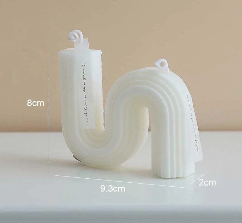 Minimalist Scented S Shaped Wavy Candles -