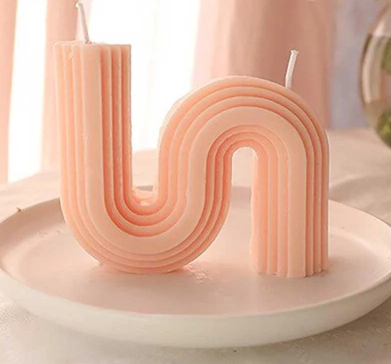 Minimalist Scented S Shaped Wavy Candles -