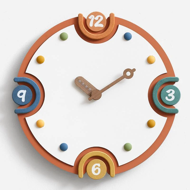 Minimalist Silent Wall Clock for Kids Bedroom -