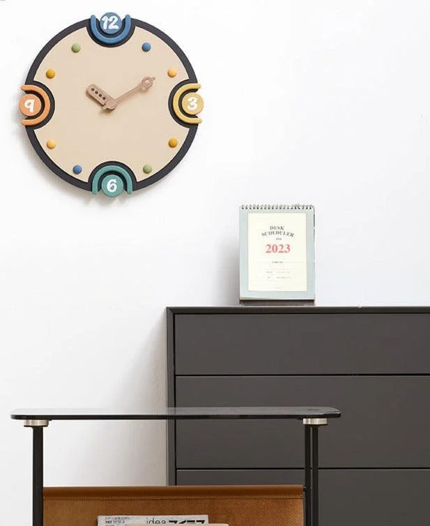 Minimalist Silent Wall Clock for Kids Bedroom -
