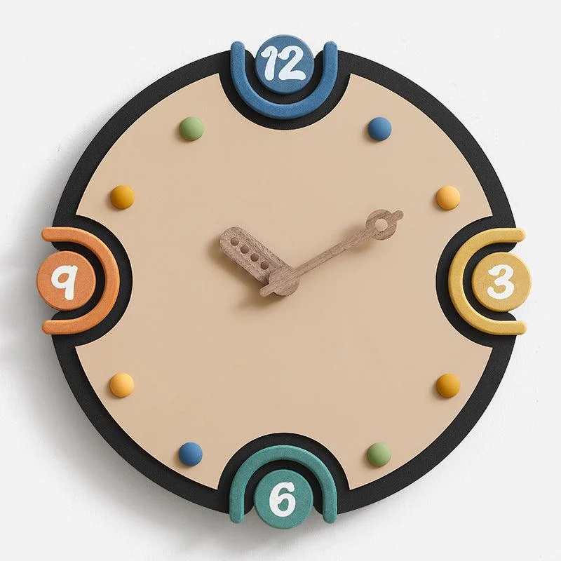 Minimalist Silent Wall Clock for Kids Bedroom -