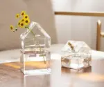 Minimalist Small House Shaped Glass Vase