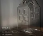 Minimalist Small House Shaped Glass Vase