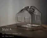Minimalist Small House Shaped Glass Vase
