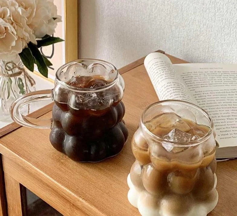 Minimalist Transparent Grape Glass Bubble Mug -