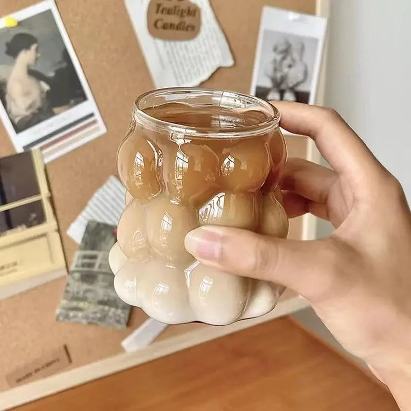 Minimalist Transparent Grape Glass Bubble Mug -