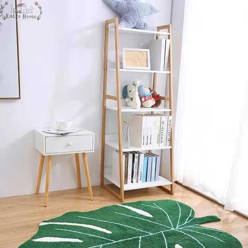 Minimalist Tufted Area Monstera Leaf Rug -