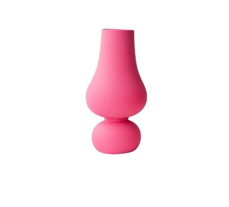 Minimalist Tulip Shaped Baby Pink Ceramic Vase -