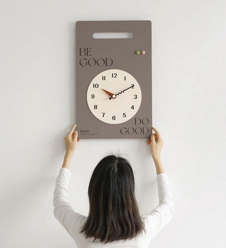 Minimalist Wall Hanging Silent Clock for Livingroom -