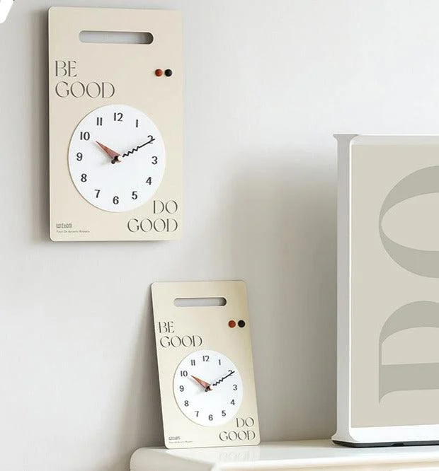 Minimalist Wall Hanging Silent Clock for Livingroom -