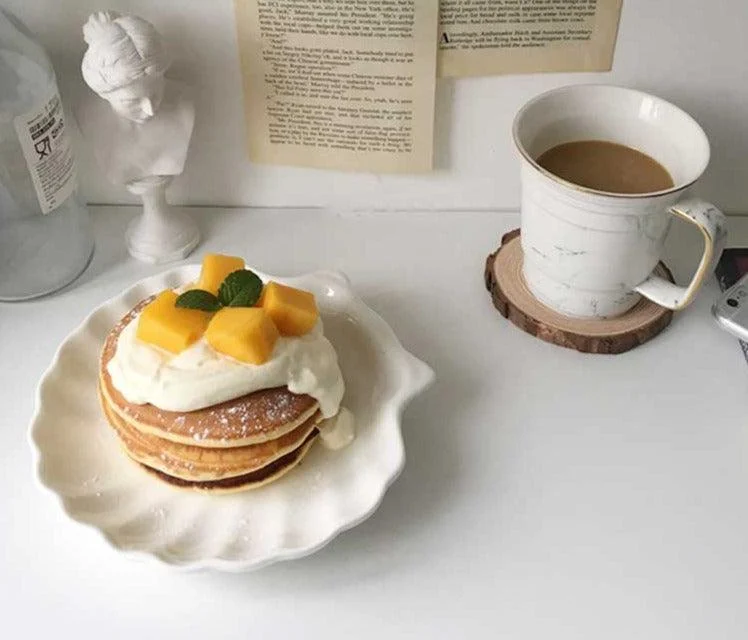 Minimalist White Ceramic Shell Jewelry Dish -