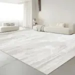 Minimalist White Gray Large Area Rug Carpet Refreshing Bedroom